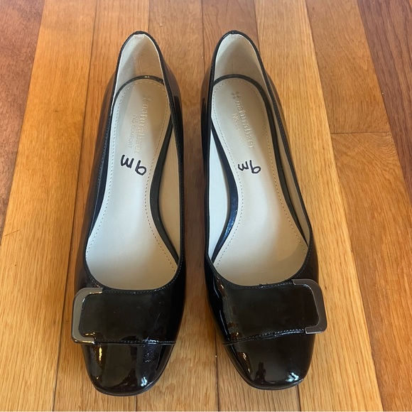 Naturalizer Xavier black buckle chunky heel dress shoe - Picture 6 of 7